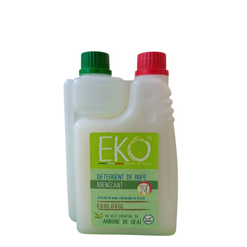 EKO detergent de rufe igienizant 600 ml cu ulei esențial arbore de ceai, 24 spălări