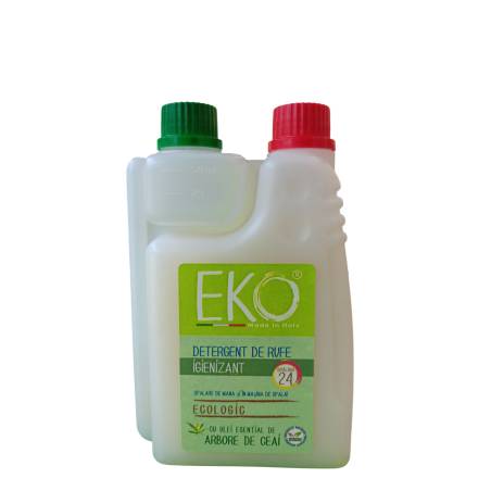 EKO detergent de rufe igienizant 600 ml cu ulei esențial arbore de ceai, 24 spălări