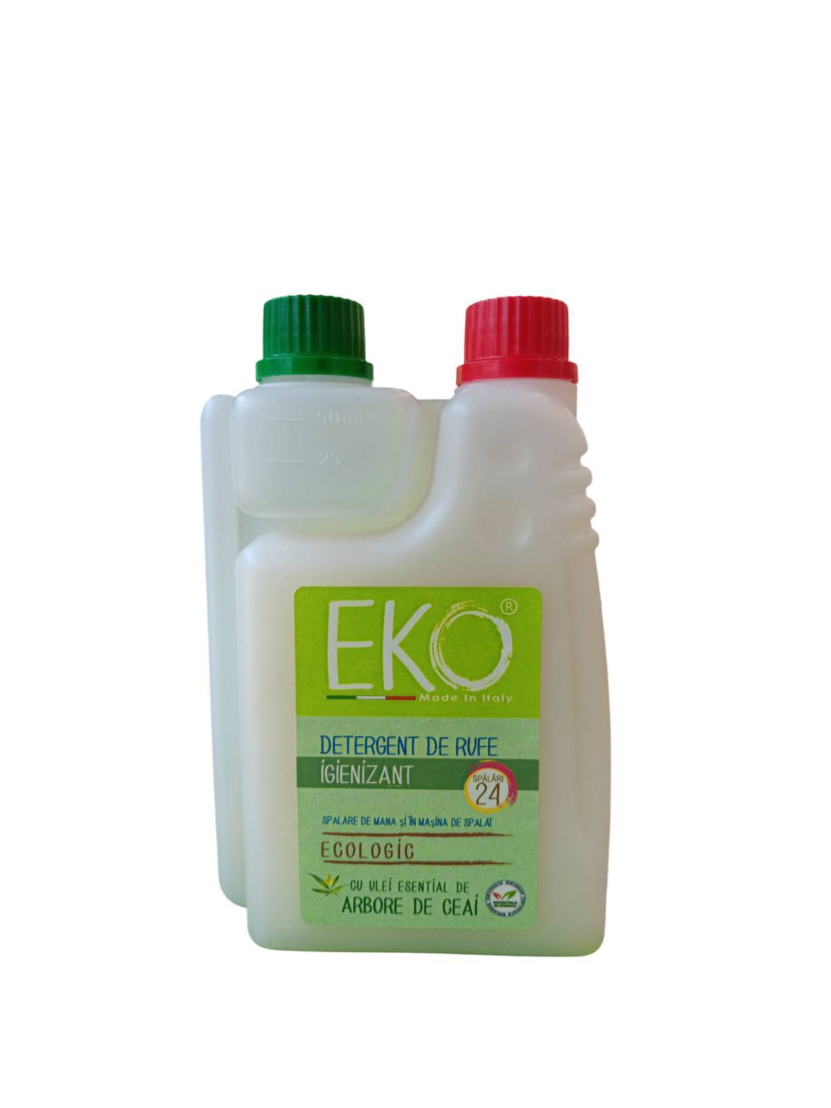 Detergent igienizant EKO pentru rufe cu ulei de arbore de ceai 600ml – 24 spălări