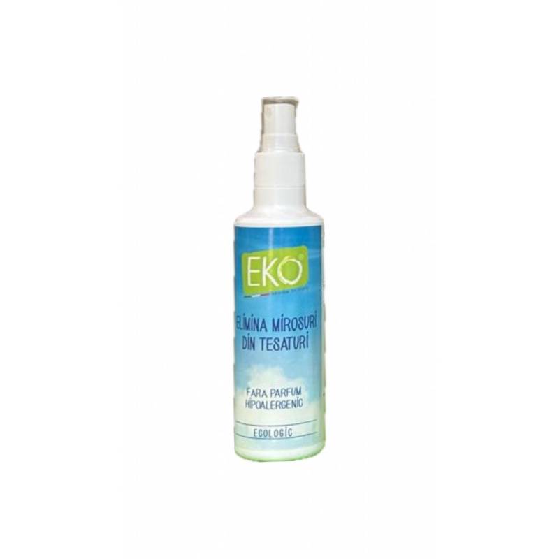 EKO SPRAY ELIMINA MIROSURI DIN TESATURI- FARA PARFUM, HIPOALERGENIC 120 ML