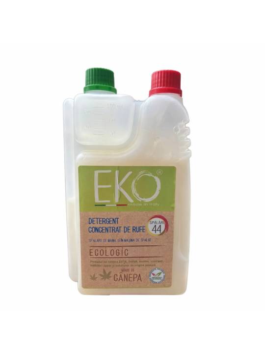 Detergent profesional ecologic EKO rufe 1.1L - 44 spălări, cânepă, automat și manual