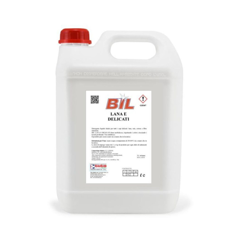 BIL detergent profesional de rufe, lichid, pentru lana si lucruri delicate, 5L