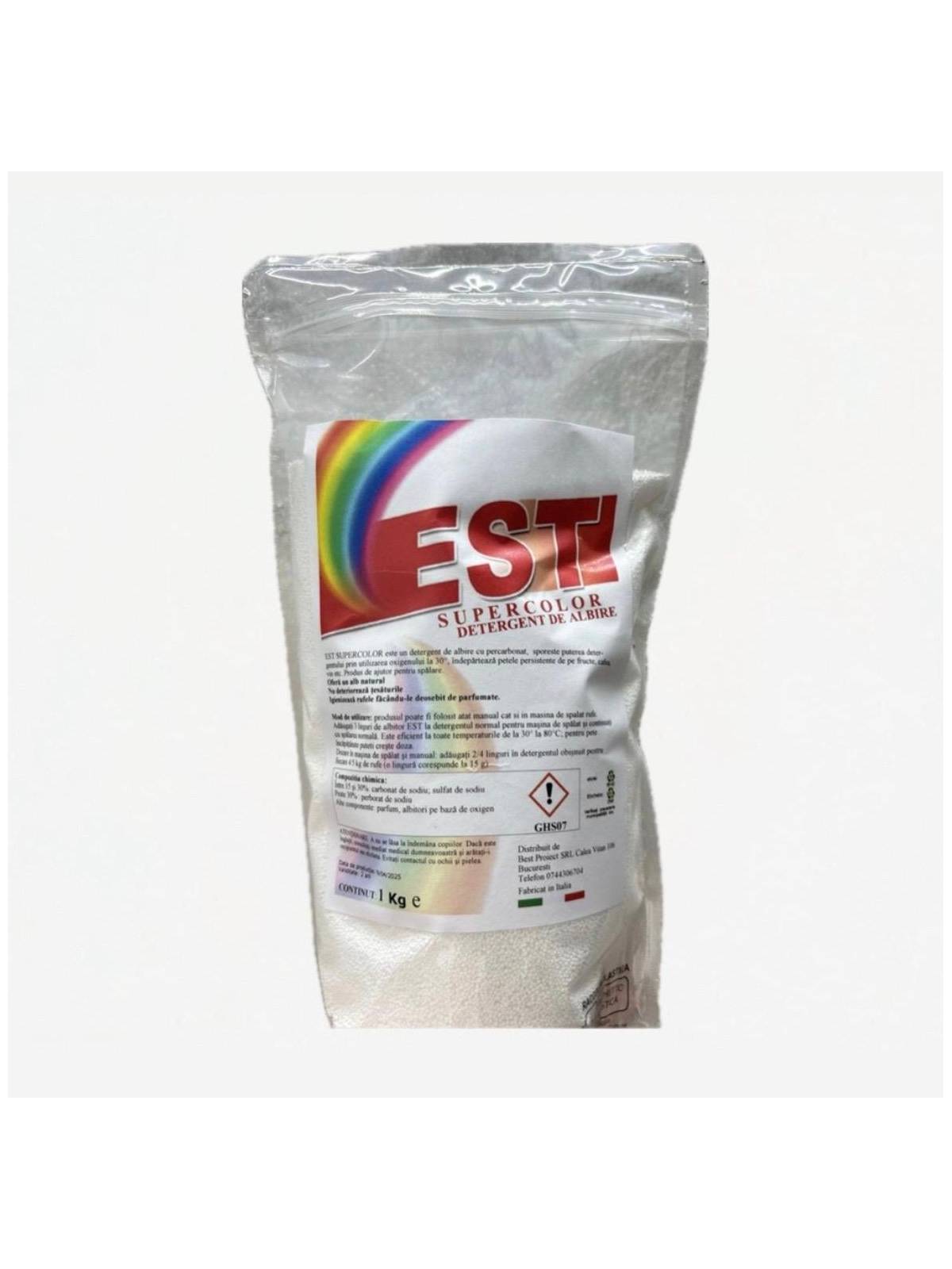 Detergent de rufe profesional Supercolor detergent de albire pulbere, 1kg, granule, universal