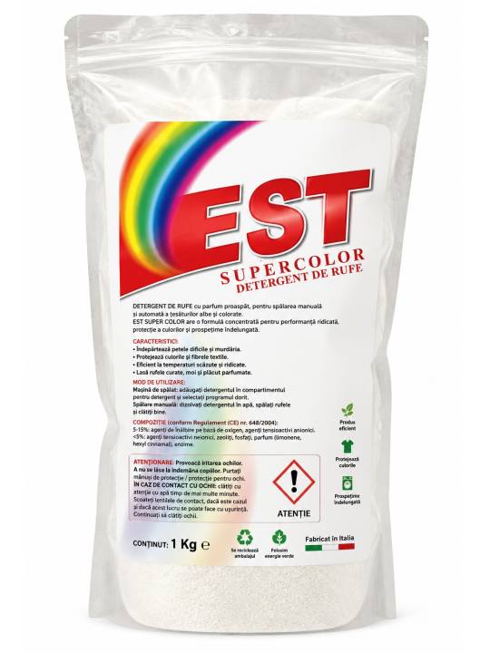Detergent de rufe profesional Supercolor detergent de albire pulbere, 1kg, granule, universal
