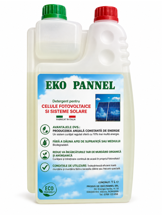 Detergent profesional EKO pentru panouri solare 1,1L