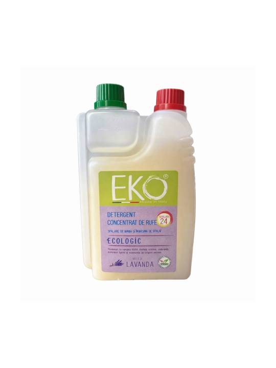 Pachet EKO Lavandă – Detergent Igienizant + Balsam pentru Rufe Moi și Parfumate