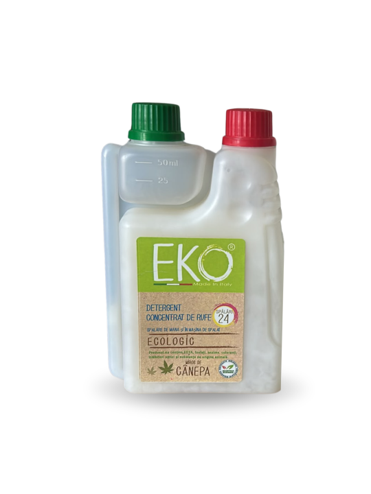 Pachet EKO parfum de cânepă – Detergent Igienizant + Balsam pentru Rufe Moi și Parfumate